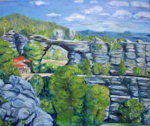 Prebischtor, 2020, 60 x 40 cm, Öl 